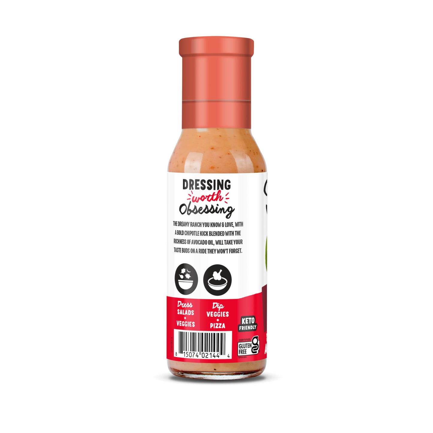 Chosen Foods Avocado Oil-Based Dressings and Marinades Non-GMO, Gluten and Canola Free Chipotle Ranch, 8 Fl Oz