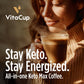 VitaCup Keto Max Dark Roast Coffee Pods, 18 Count, Compatible with Keurig K-Cup malt-inspired, USDA Organic, Includes MCT Oil & Turmeric