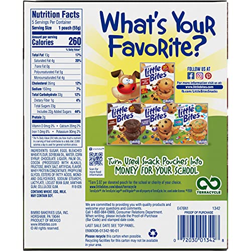 Entenmanns Little Bites Fudge Brownies, 9.75 oz, 5 Count