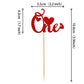 24 Pcs One Cupcake Toppers With Love Glitter Sweet Valentine'S Day 1St Birthday Party Cupcake Picks Wedding Anniversary Valentin