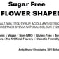 Andy Anand Sugar Free Candy Violets 50Pc - Typical Old Fashioned Hard Candy Dragee - Flower Shaped Five Petals Stevia Candy - Ze