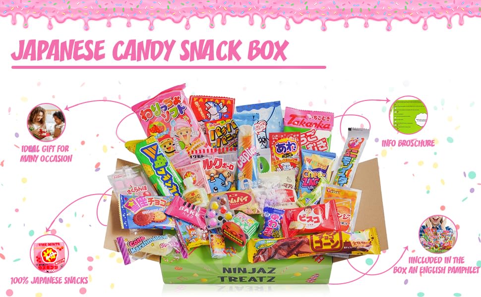 SUSHICANDY Japanese Candy Box - 40 Pieces with 30 Snacks & 10 Chocolate Flavors - Color: BOX