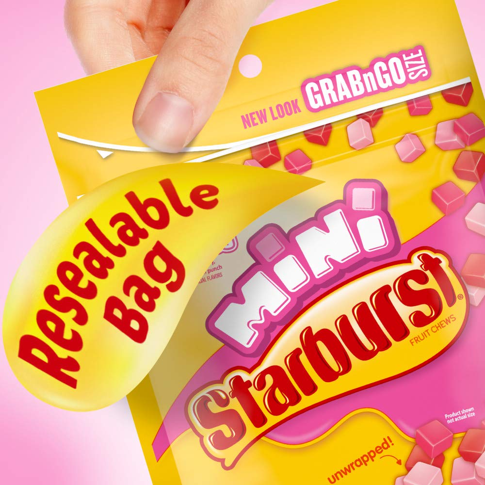 Starburst Fruit Chews Candy - Favereds Minis, 8Oz (Pack Of 8) - Delicious Starburst, Bulk Mini Candy, Bulk Box