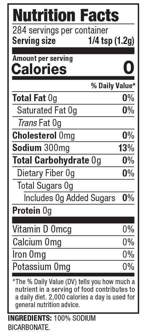 Gefen Pure Baking Soda, 12Oz (3 Pack) In Resealable Container, Total Of 2.25Lb, 100% Sodium Bicarbonate