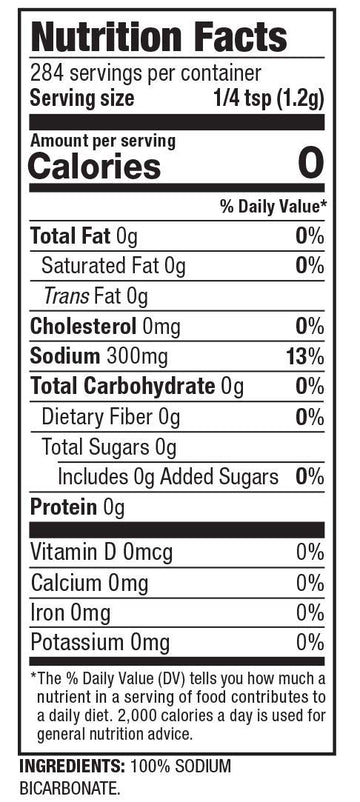 Gefen Pure Baking Soda, 12Oz (3 Pack) In Resealable Container, Total Of 2.25Lb, 100% Sodium Bicarbonate
