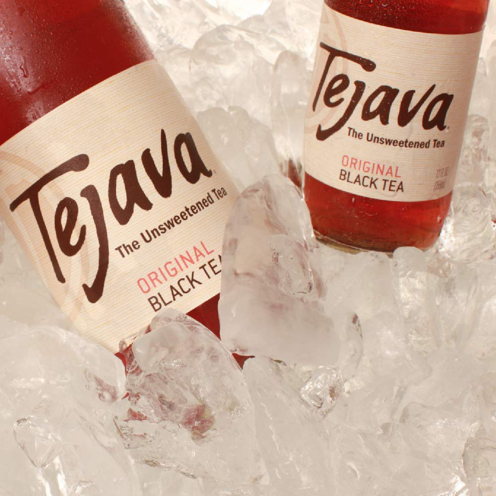 Tejava Original Unsweetened Black Iced Tea, 12 Pack, 1 Liter Glass Bottles, Non-Gmo, Kosher, No Sugar Or Sweeteners, No Calories, No Preservatives, Brewed In Small Batches
