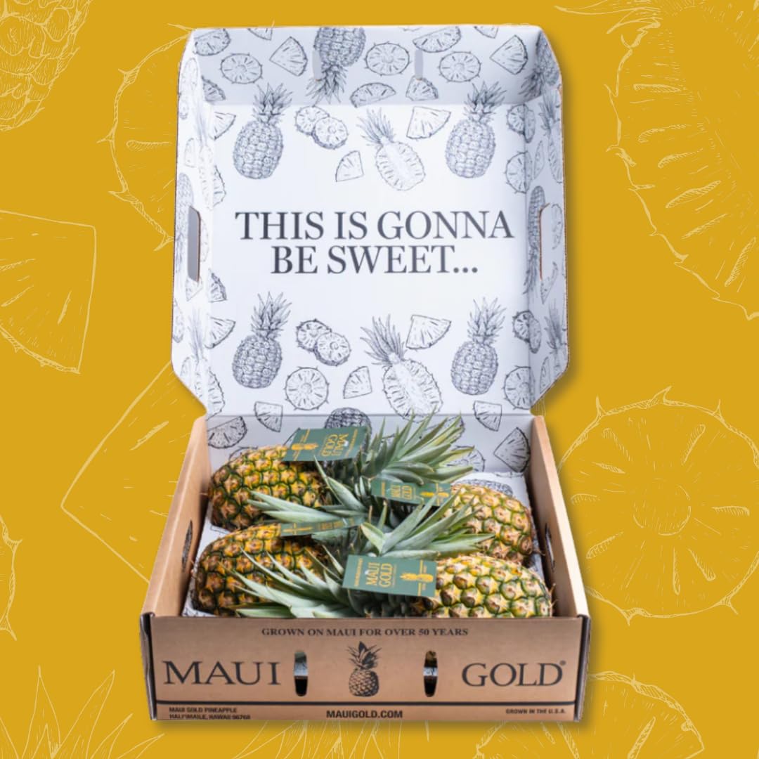 Maui Gold Pineapple - 4 Fresh Picked Pineapples
