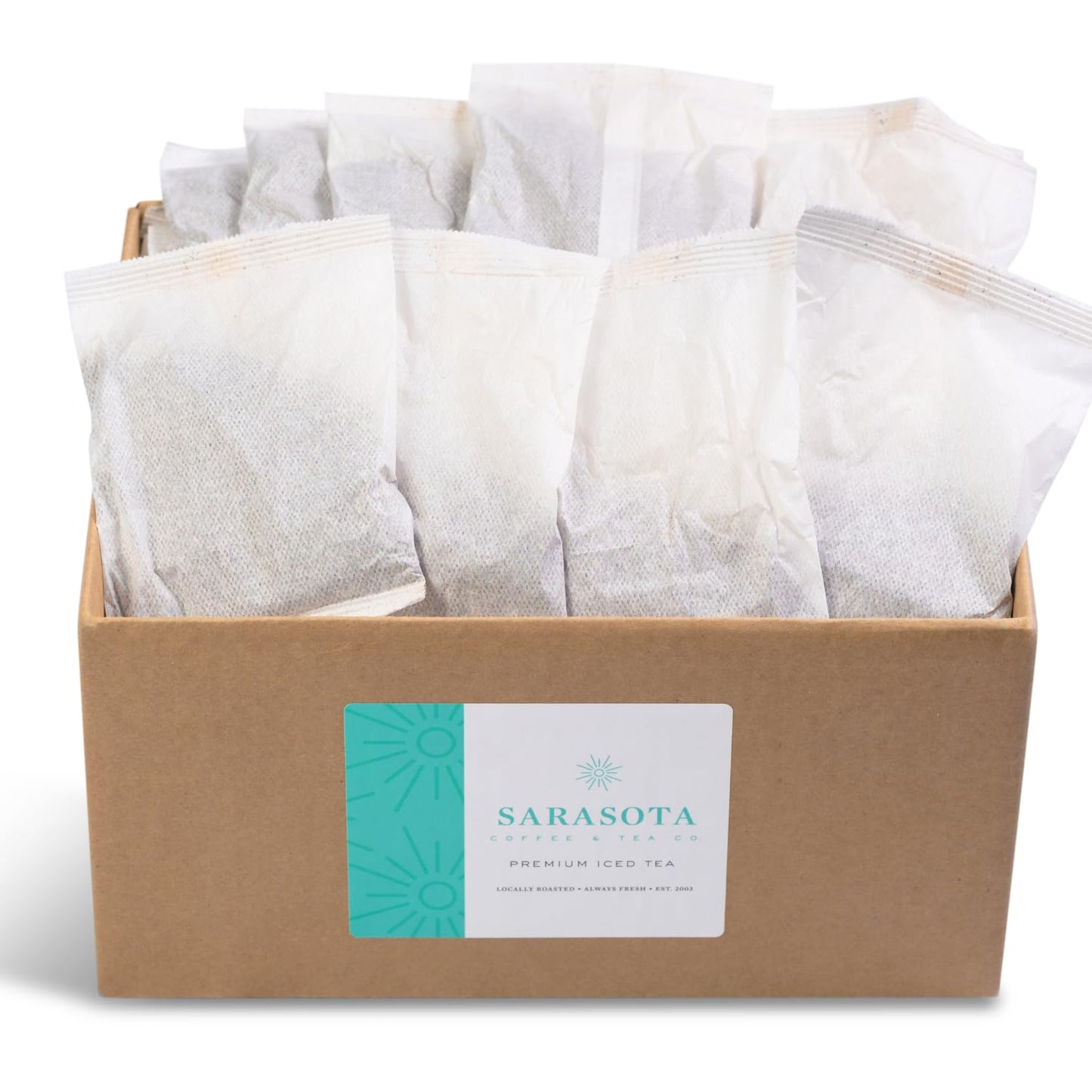 Sarasota Tea  1 Gallon Tea Bags  Gourmet Black Orange Pekoe Iced Tea Bags  Iced Tea Packs  (48 Count)