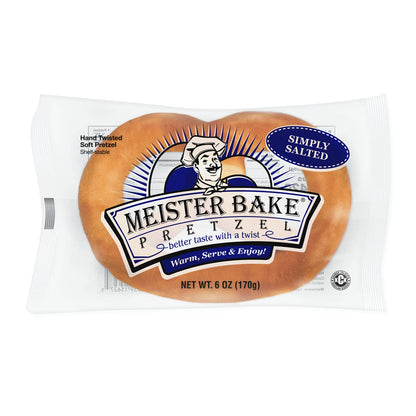 Meister Bake Salted Pretzels, 6 oz. (Case of 48)