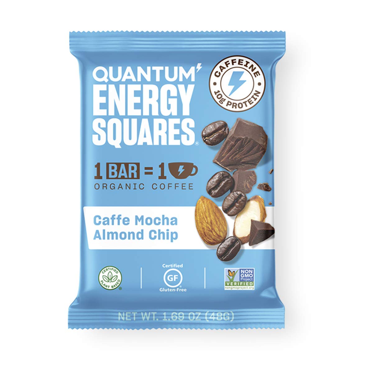 Quantum Caffe Mocha Almond Chip Energy Bars, 1.69 Oz, Pack Of 8