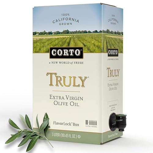 Corto Truly® | 100% Extra Virgin Olive Oil | Floral Notes | Cold Extracted In State-Of-The-Art Mill | Straight From Official Corto Olive Groves & Oil Producer | Oxygen-Free, Light Free Flavorlock Box