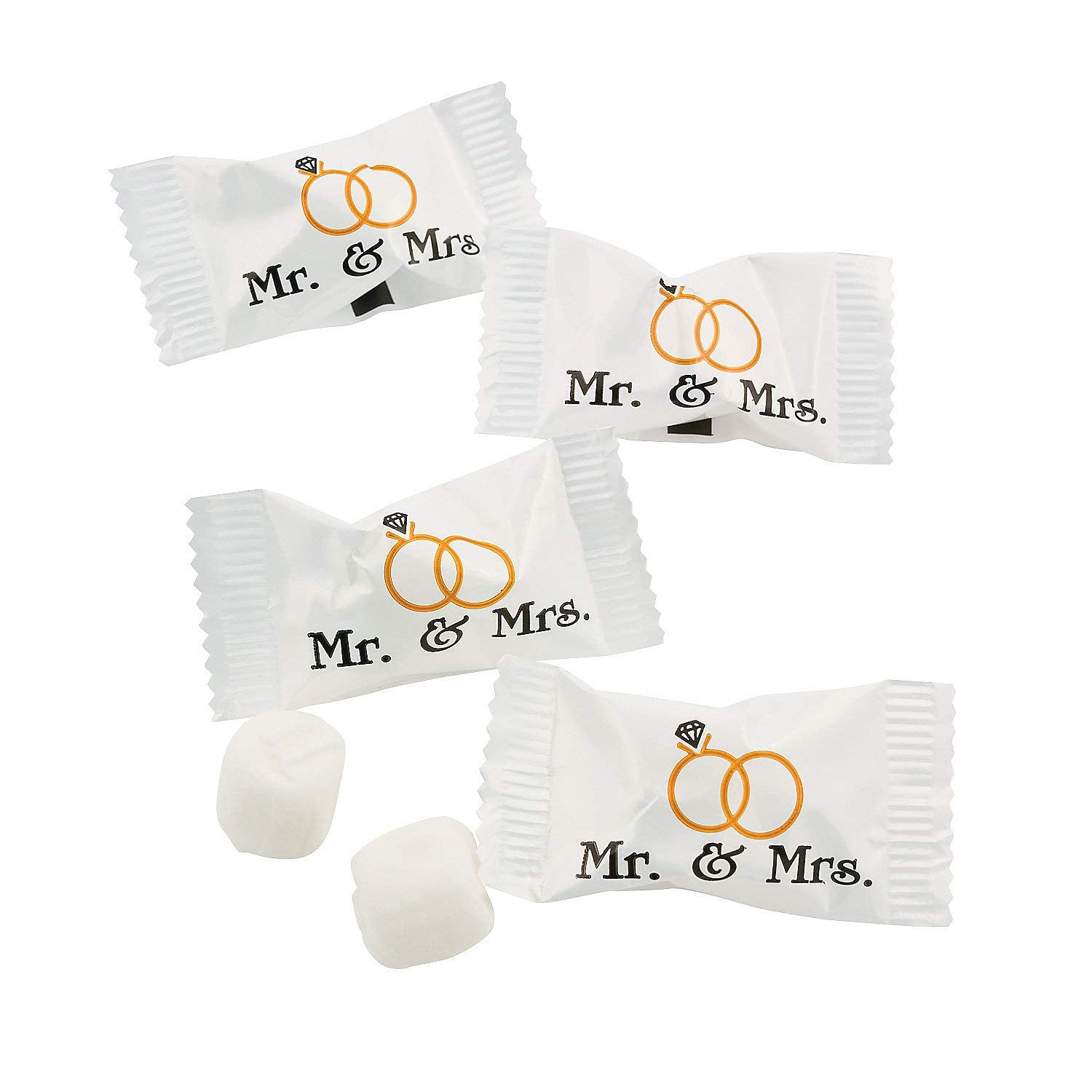 Fun Express Mr. & Mrs Butter Mints Individually Wrapped Bulk - Enhance Your Wedding Reception With 108 Butter Mints Bulk - Memor