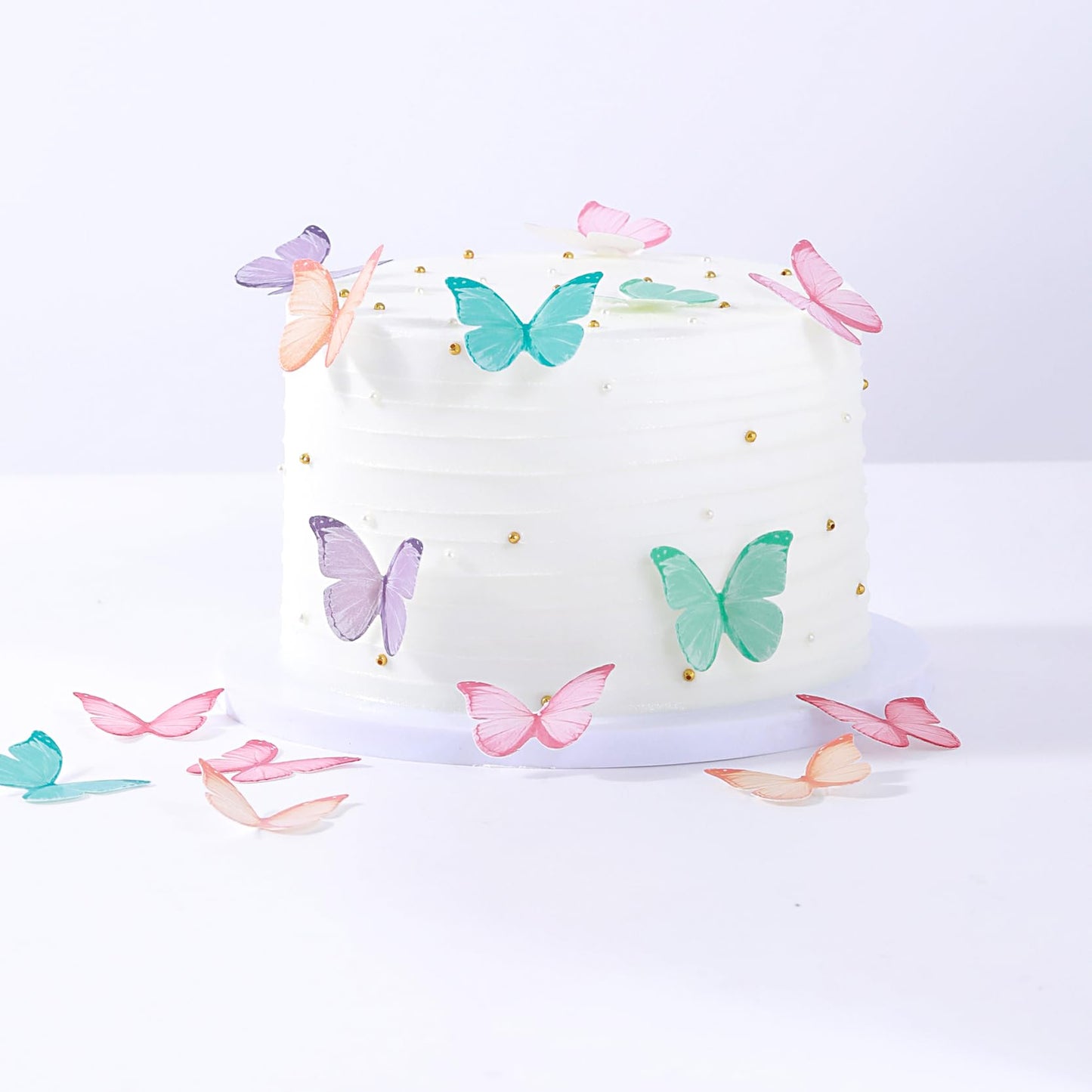 Yocity Butterfly Cupcake Toppers 48Pcs Edible Butterfly Cake Decorations Edible Butterflies For Cake Decorating Wafer Paper Butt