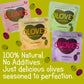 Oloves Green Olive Basil & Garlic Single Serve, 1.1 Oz (10 Pack)