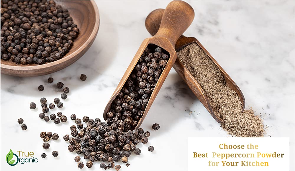 True Organic Ground Black Pepper 16 Oz - Usda & Kosher Certified, Pure Ceylon Premium Quality, Gluten-Free & Non-Gmo Black Peppe