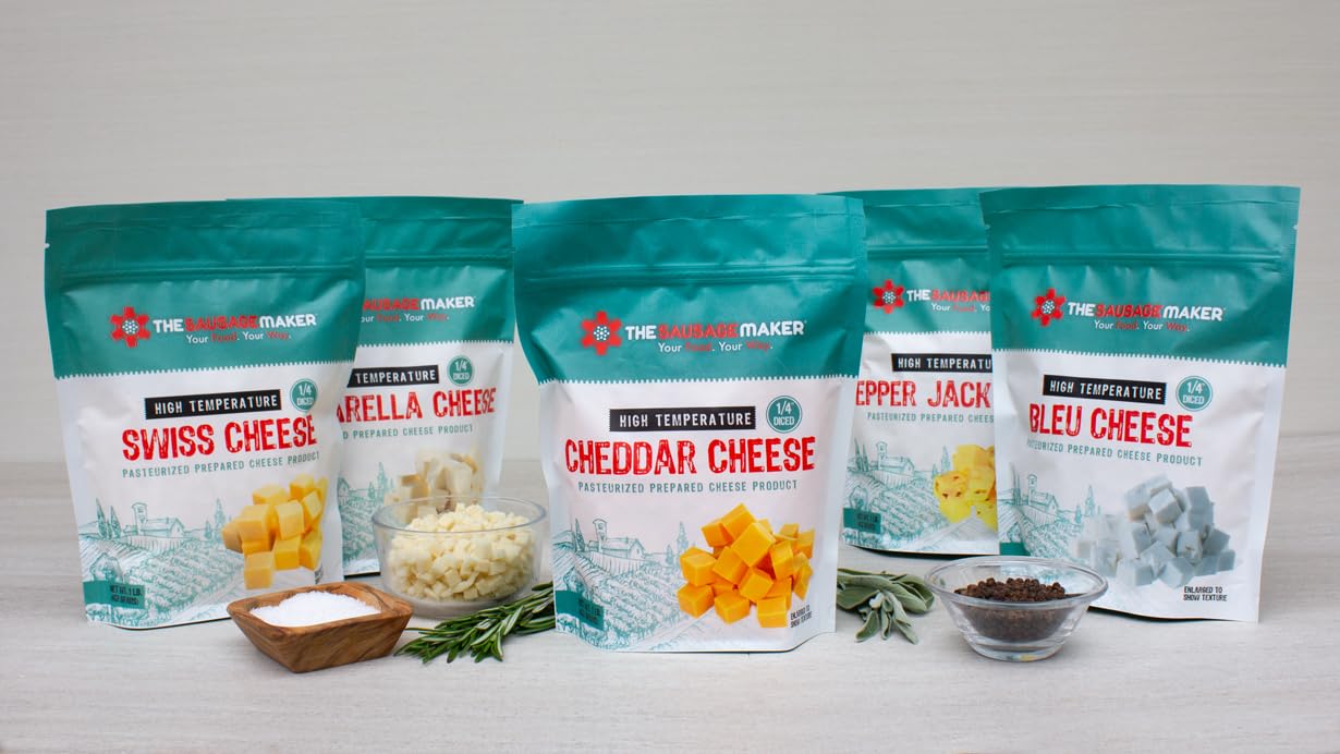 The Sausage Maker High Temperature Cheese Assortment Pack - 5 Packs, 1 Pound Each, Model S-PL-9244