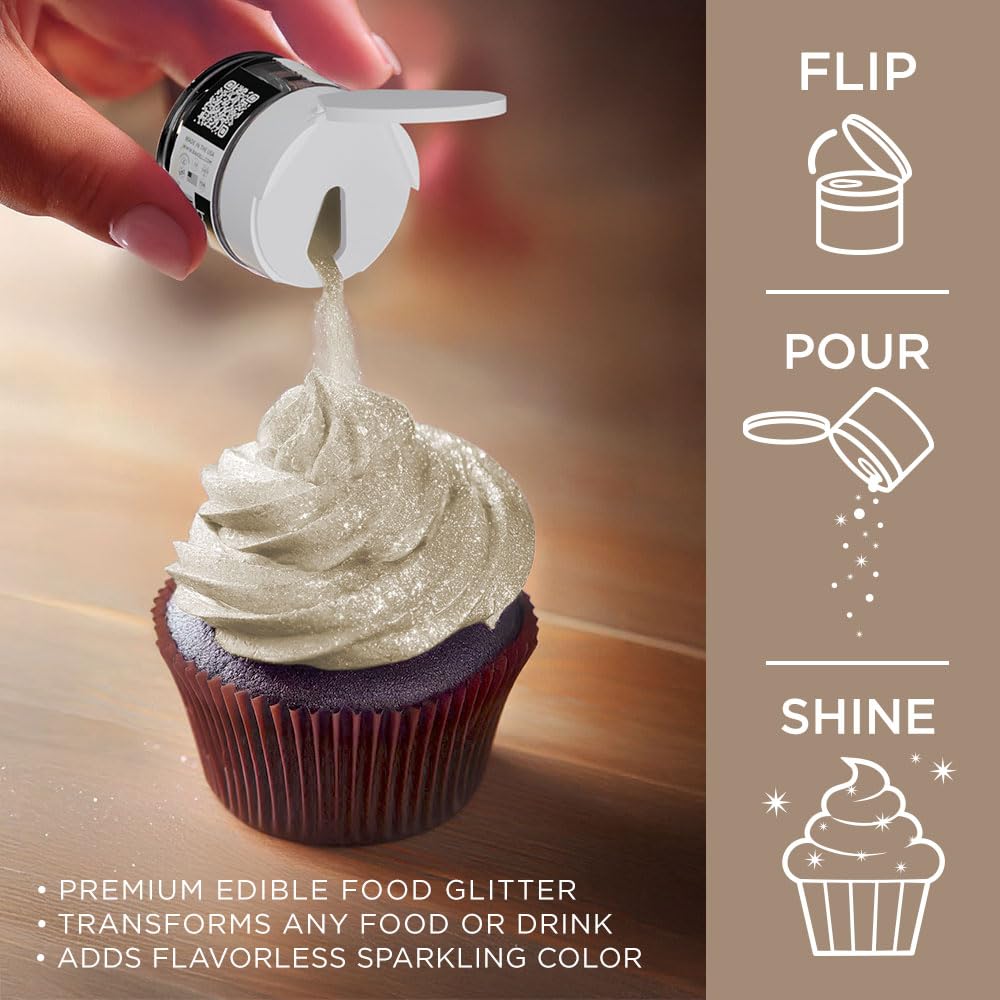 Bakell - Brown Tinker Dust (5G, 1X Jar) Edible Glitter For Food, Desserts, And Beverages!