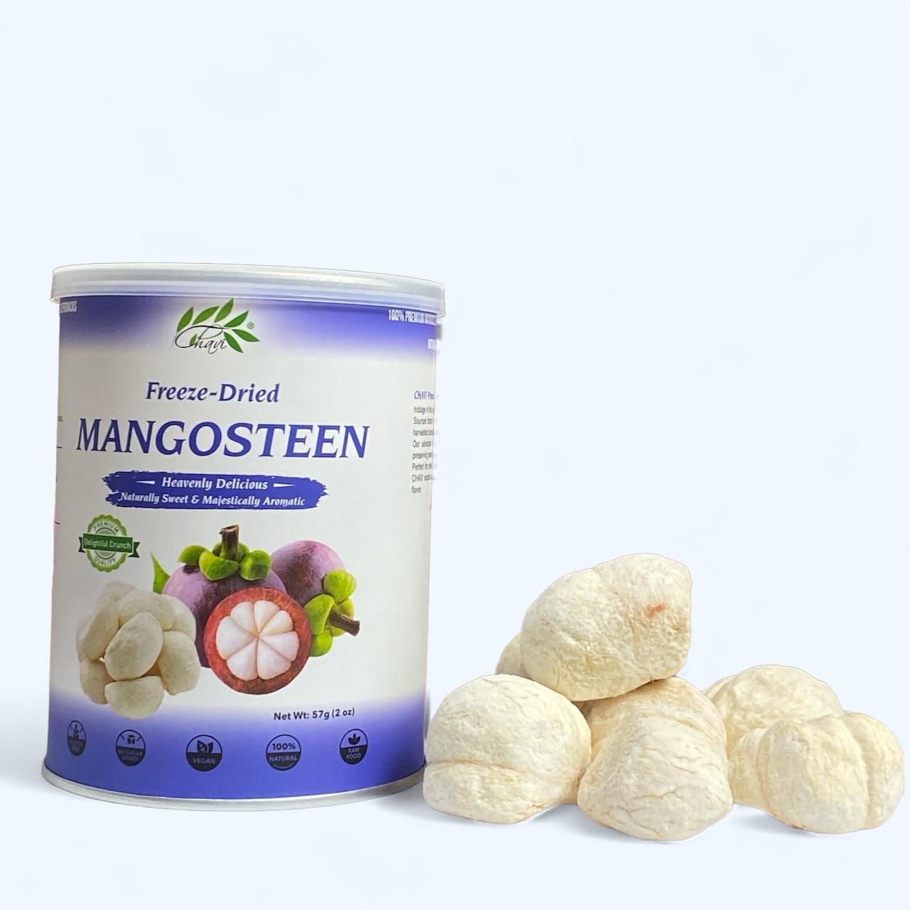 Chavi Freeze-Dried Mangosteen | Healthy Superfood - No Added Sugars Or Preservatives - Non-Gmo  Vegan  Gluten-Free | Long Shelf Life | 2 Oz Cans