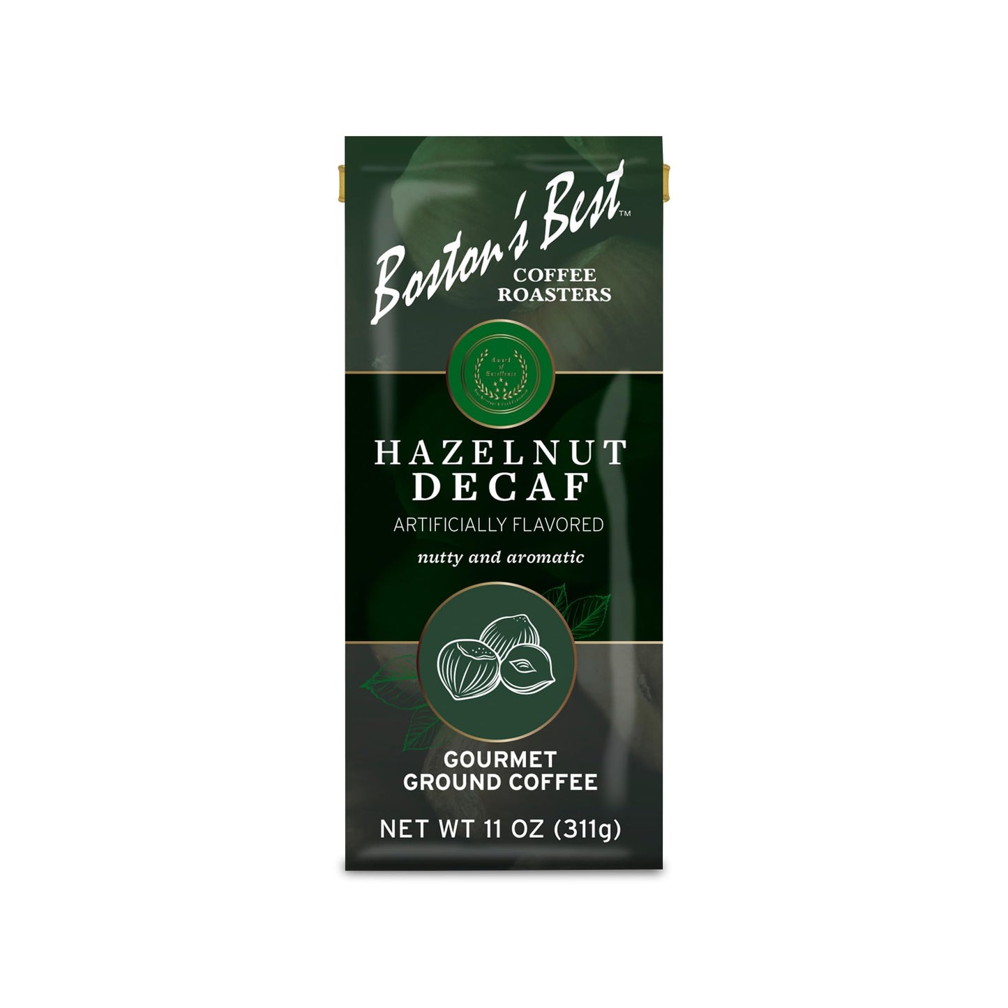 Bostons Best Coffee Hazelnut Decaf Medium Roast 11 oz Multi Colored Ground Coffee