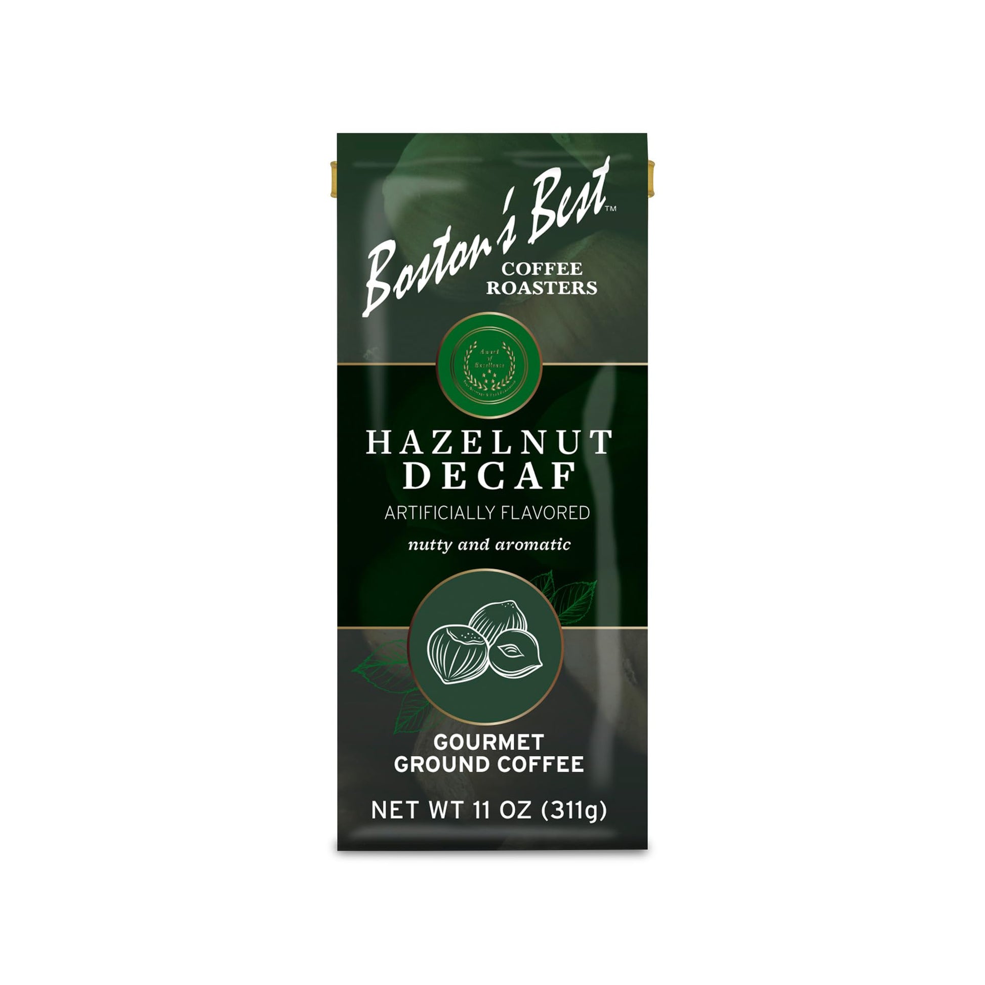 Bostons Best Coffee Hazelnut Decaf Medium Roast 11 oz Multi Colored Ground Coffee