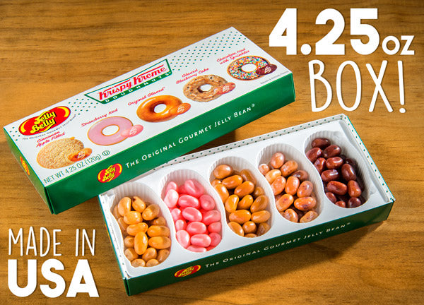 Jelly Belly Krispy Kreme Doughnuts Candy Jelly Beans Gift Box + 3 R.U.S. Candy Cards (Krispy Kreme Doughnuts)