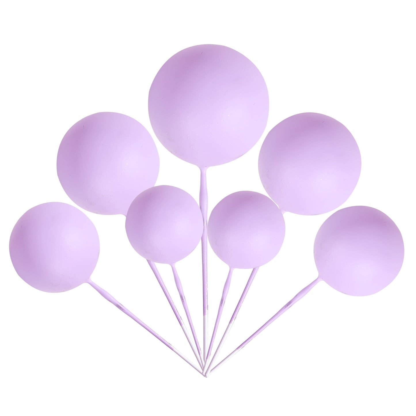 Rssta i Cake Toppers - 30 PCS Mini Balloon Foam Balls - Purple - Model XM402-Purple - Perfect for Baby Shower, Birthday, and Wedding Celebrations