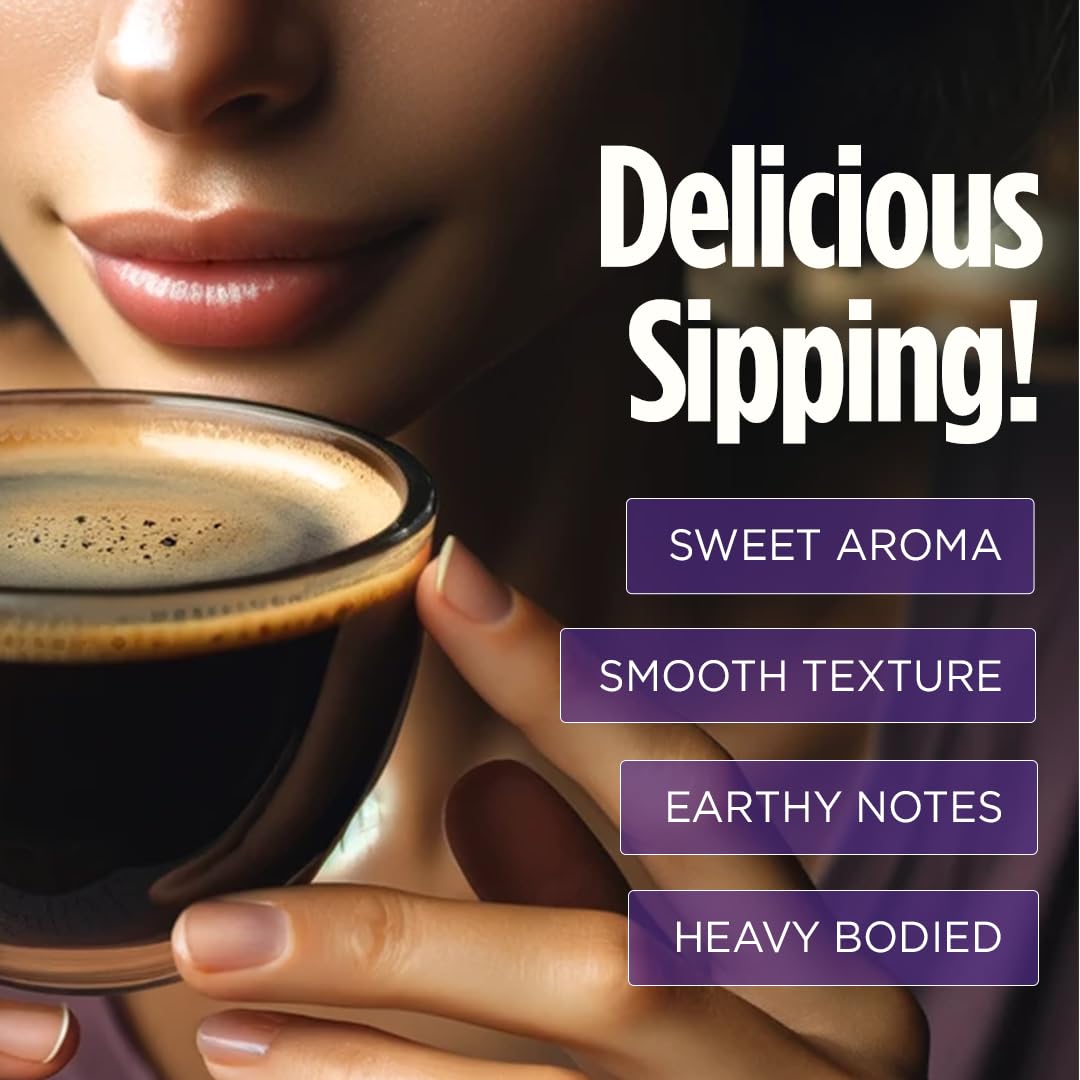 VitaCup Focus Ground Mushroom Coffee, Medium Dark Roast, 100% Arabica, 4 Bags, 10oz Each, Boosts Focus & Immunity