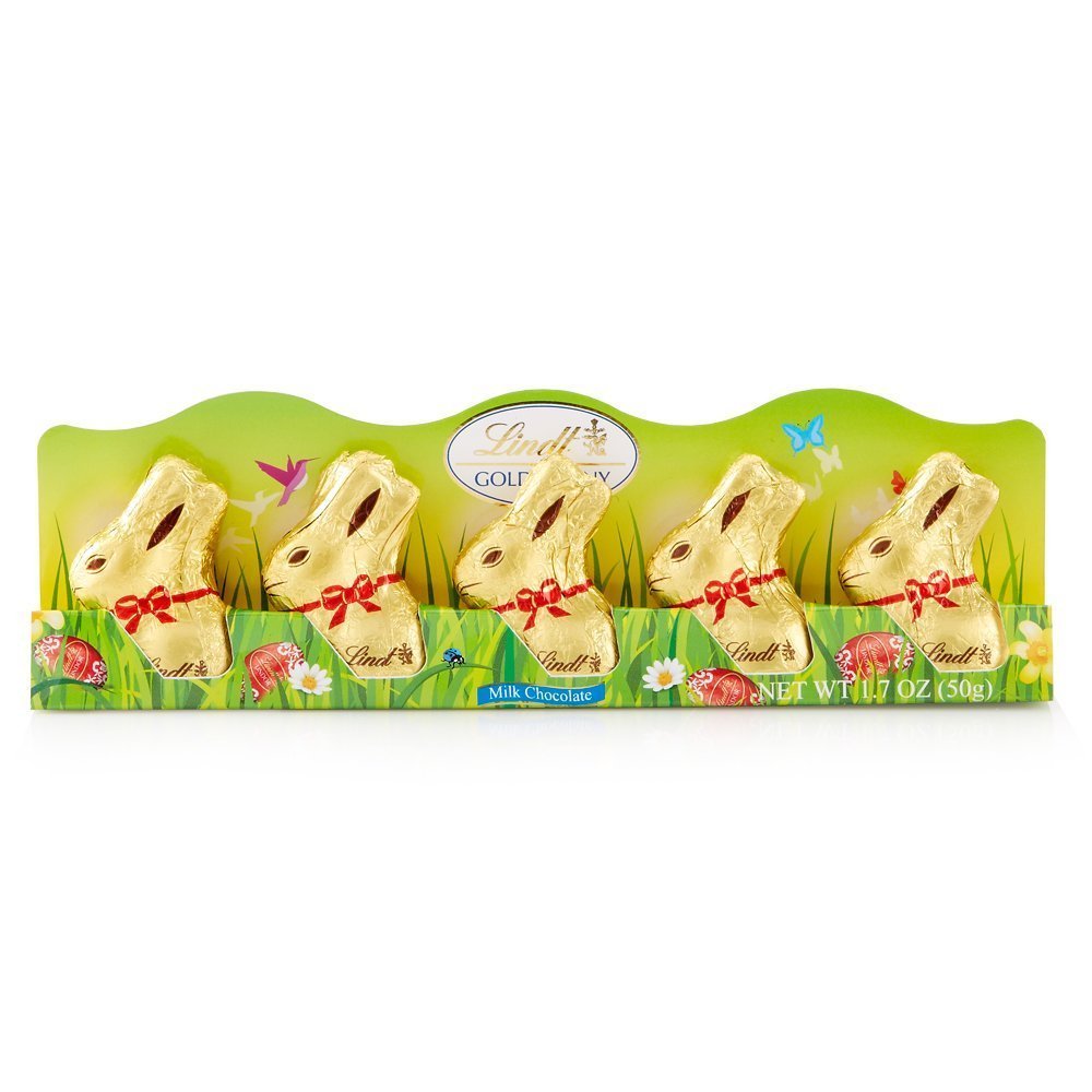 Mini Lindt Gold Bunny - Milk Chocolate  Net Wt 1.7 Ounce  5 Count (Pack Of 2)
