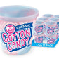 Fun Sweets Cotton Candy 12-Pack - Blue Raspberry and Cherry Swirl 1.5 oz Tub Resealable - Individual Cotton Candy Tubs Great for
