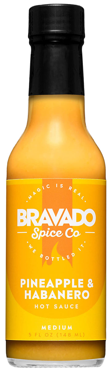 Pineapple And Habanero Hot Sauce By Bravado Spice Gluten Free, Vegan, Low Carb, Paleo Hot Sauce All Natural 5 oz Hot Sauce Bottl