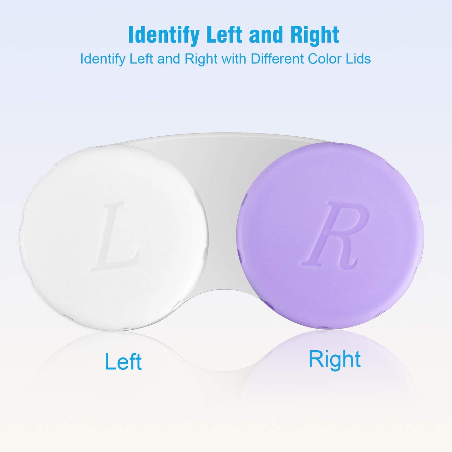 Qvvq 12Pcs Contact Lens Case, Contact Lens Box Left/Right Eyes Holder Container, Outdoor Mini Contact Lens Soak Storage Kit For