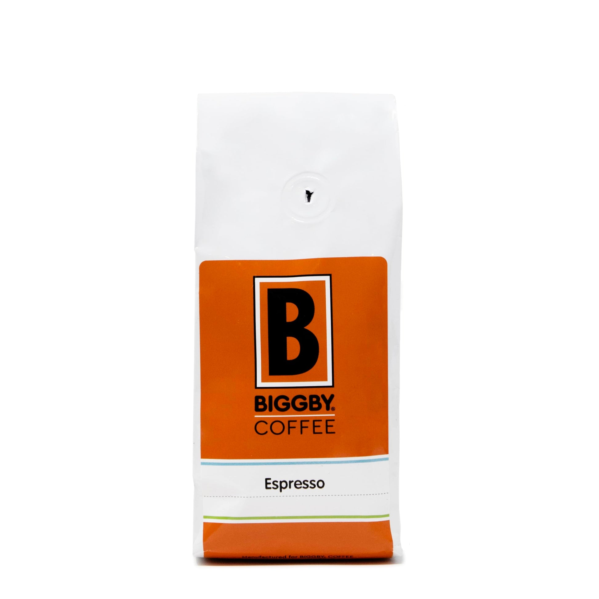 BIGGBY Espresso Whole Bean Coffee, 12oz Bag, Dark Roasted
