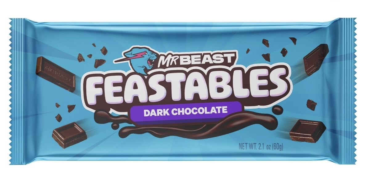 Feastables Beast Chocolate Bars - Peanut Butter Milk Chocolate, Dark Chocolate, Milk Chocolate, Dark Sea Salt And Milk Chocolate