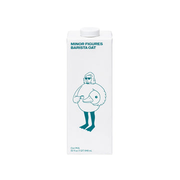 Minor Figures - Oat Milk, Barista Original, 32 Fl oz x 6 Cartons, Dairy Free & Vegan, No Added Sugar, Long Shelf Life