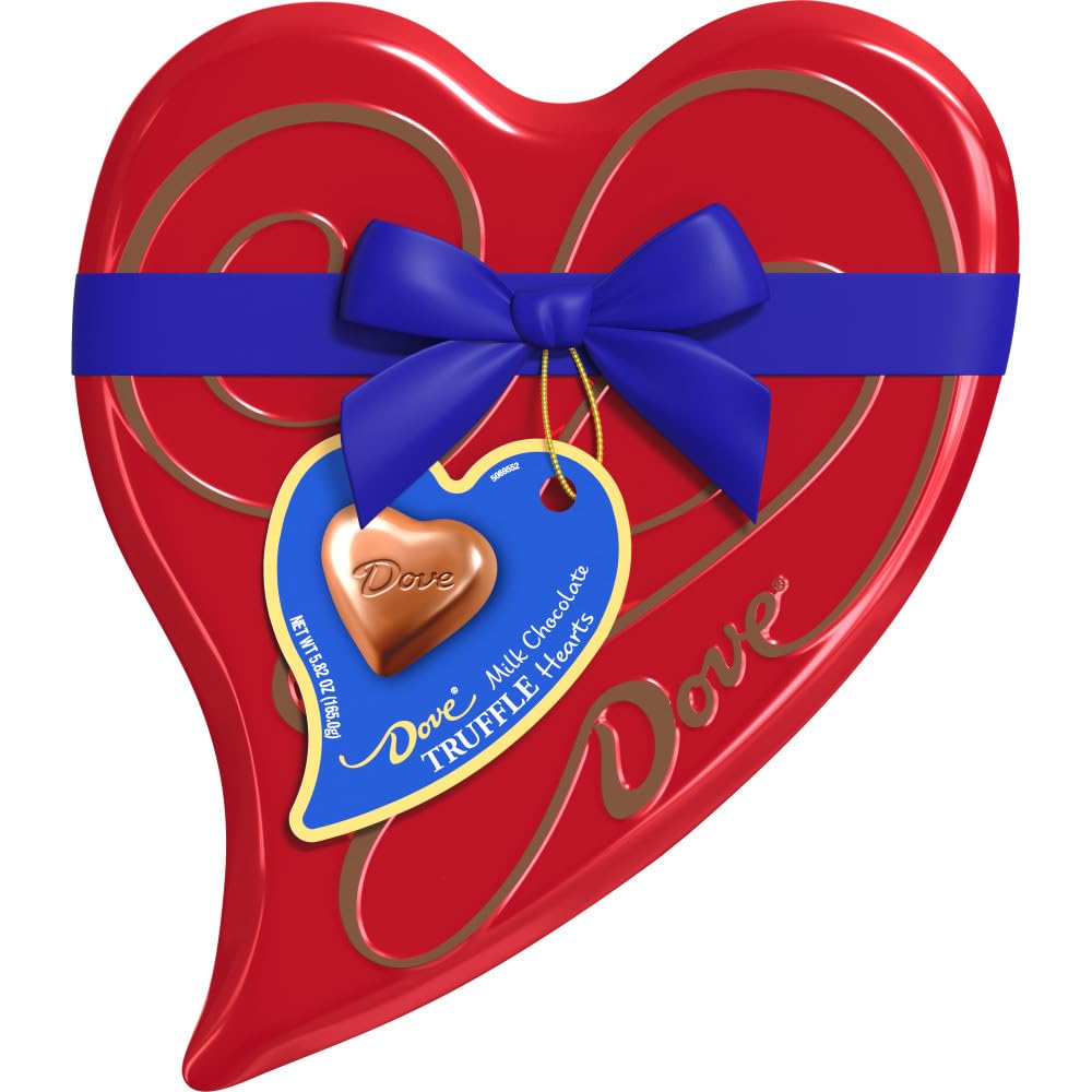 Dove Milk Chocolate Truffle Candy Heart Tin, Mini, 5.82 oz