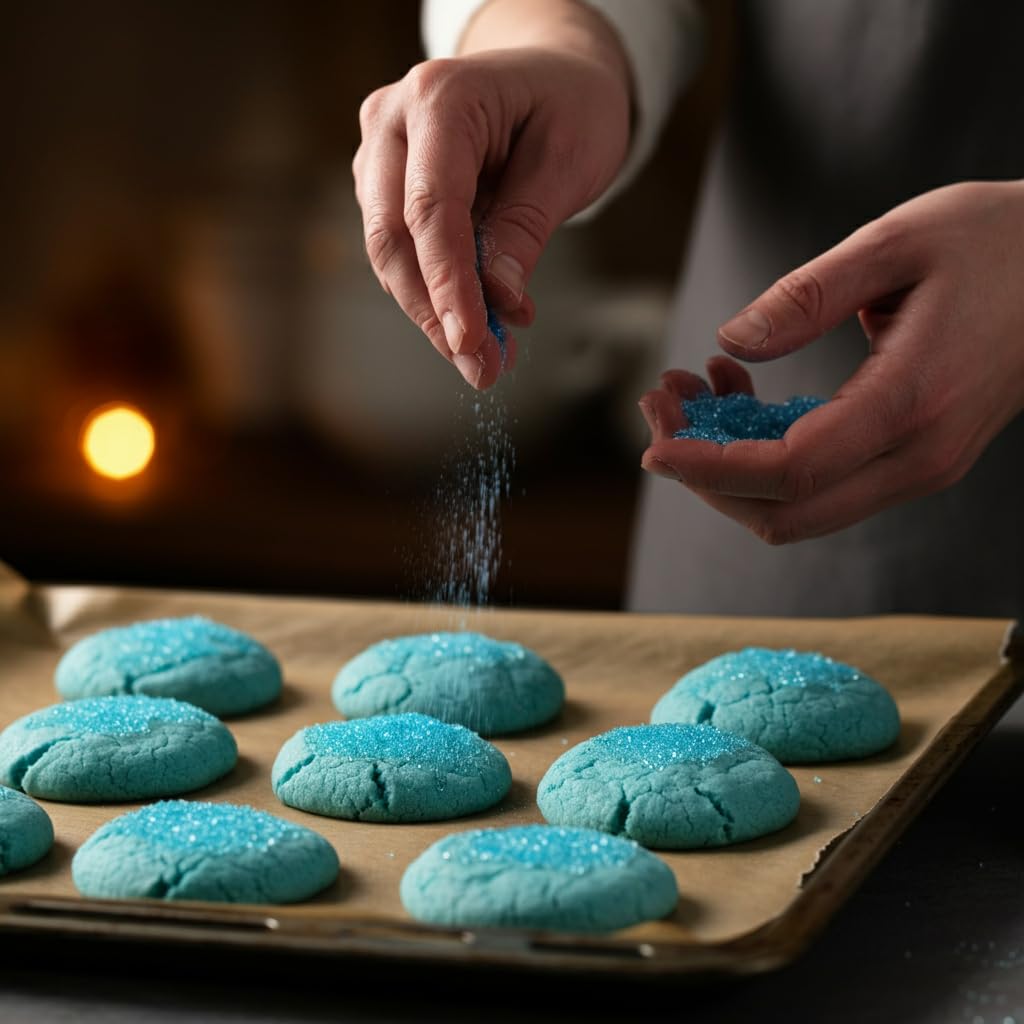 Bakerpan Blue Sanding Sugar For Baking & Cookie Decorating - 5 Ounce Edible Blue Sugar Sprinkles For Cookies, Cakes, Cocktails (