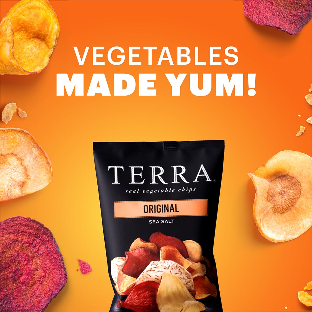 Terra Vegetable Chips, Original Vegetable Chips With Sea Salt, 1 Oz (Pack Of 24)