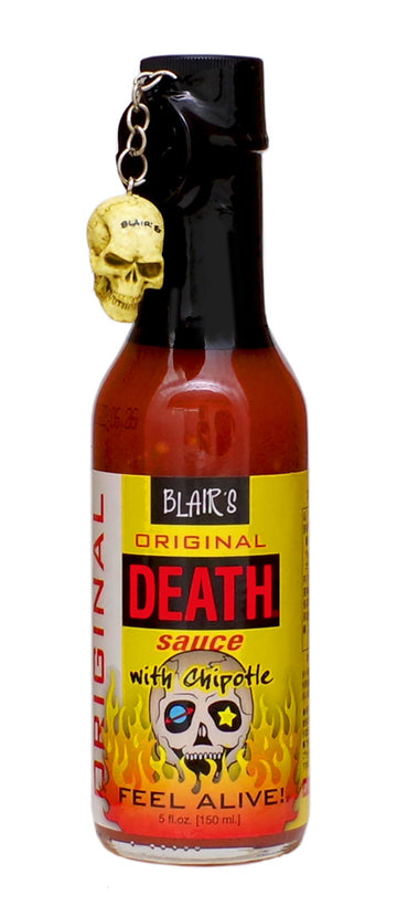RetailSource Death Sauce with Chipotle and Skull Key Chain, Original, 5 oz.