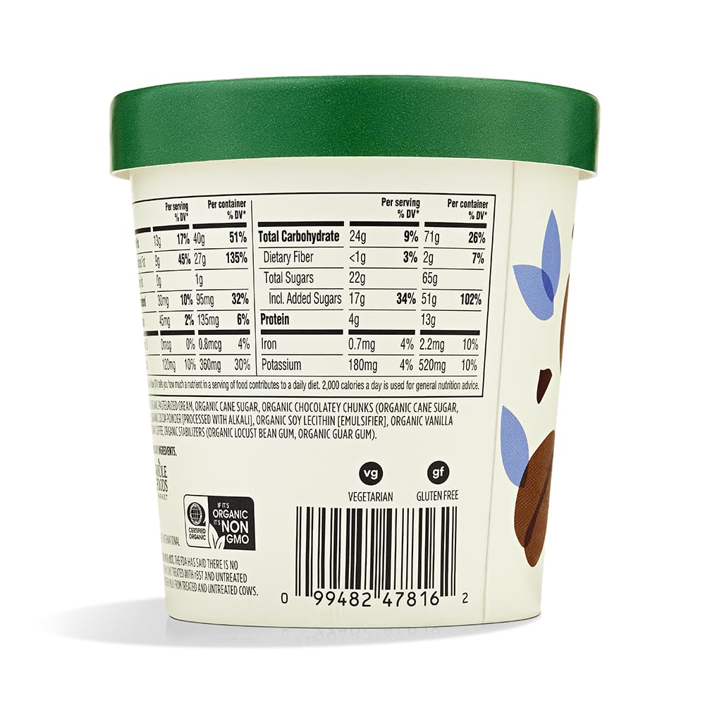 365 Everyday Value Organic Coffee Chip Ice Cream, 16 oz (Frozen)