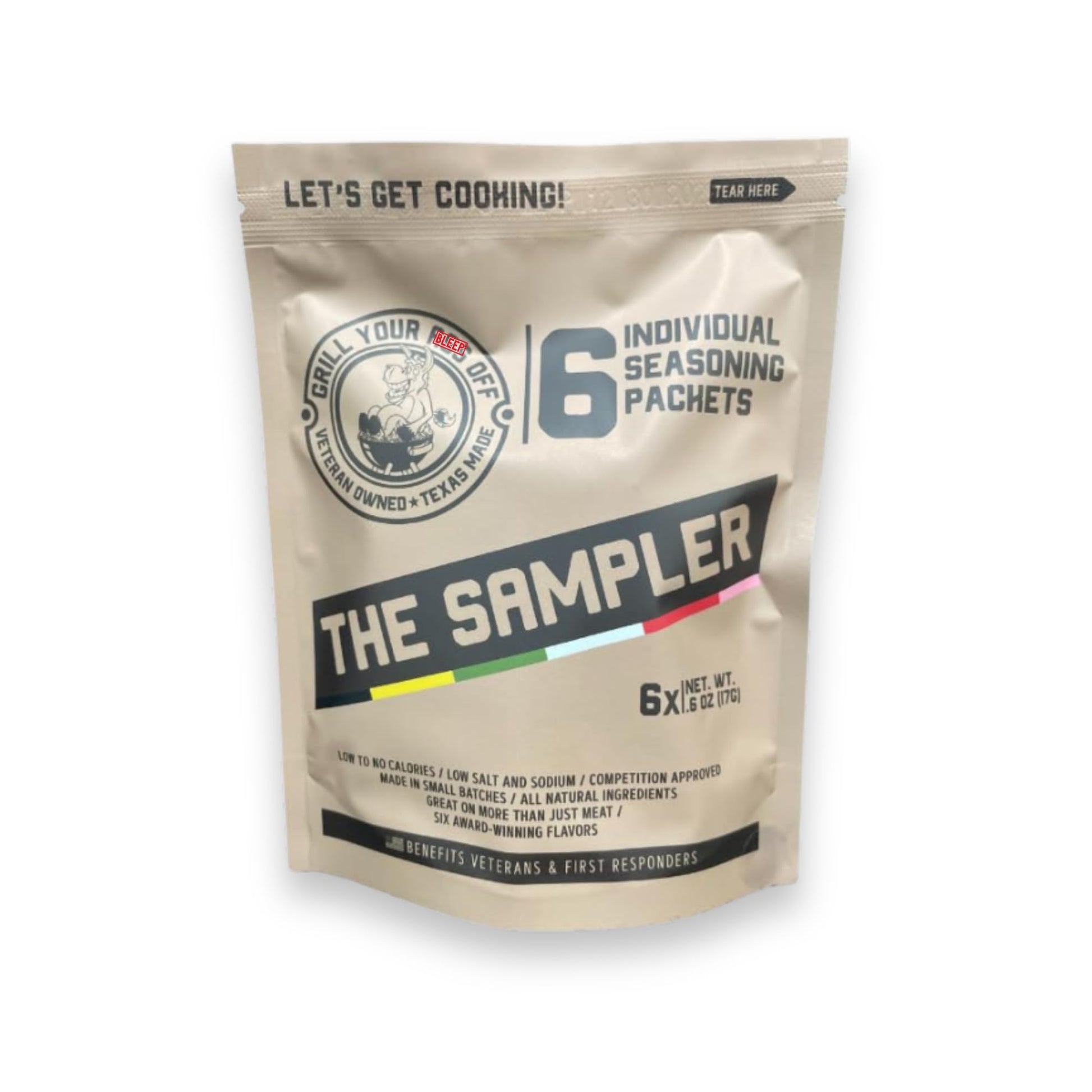 Grill Your Ass Off BBQ & Grill Seasoning Sample Pack - 6 Pack, Gluten Free, 8 Ounce