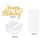 2 Set Money Cake Pull out Kit Include 2 Pulling Money Box 2 Plastic Roll 40 Transparent Bag Connected Pocket and 2 Happy Birthda