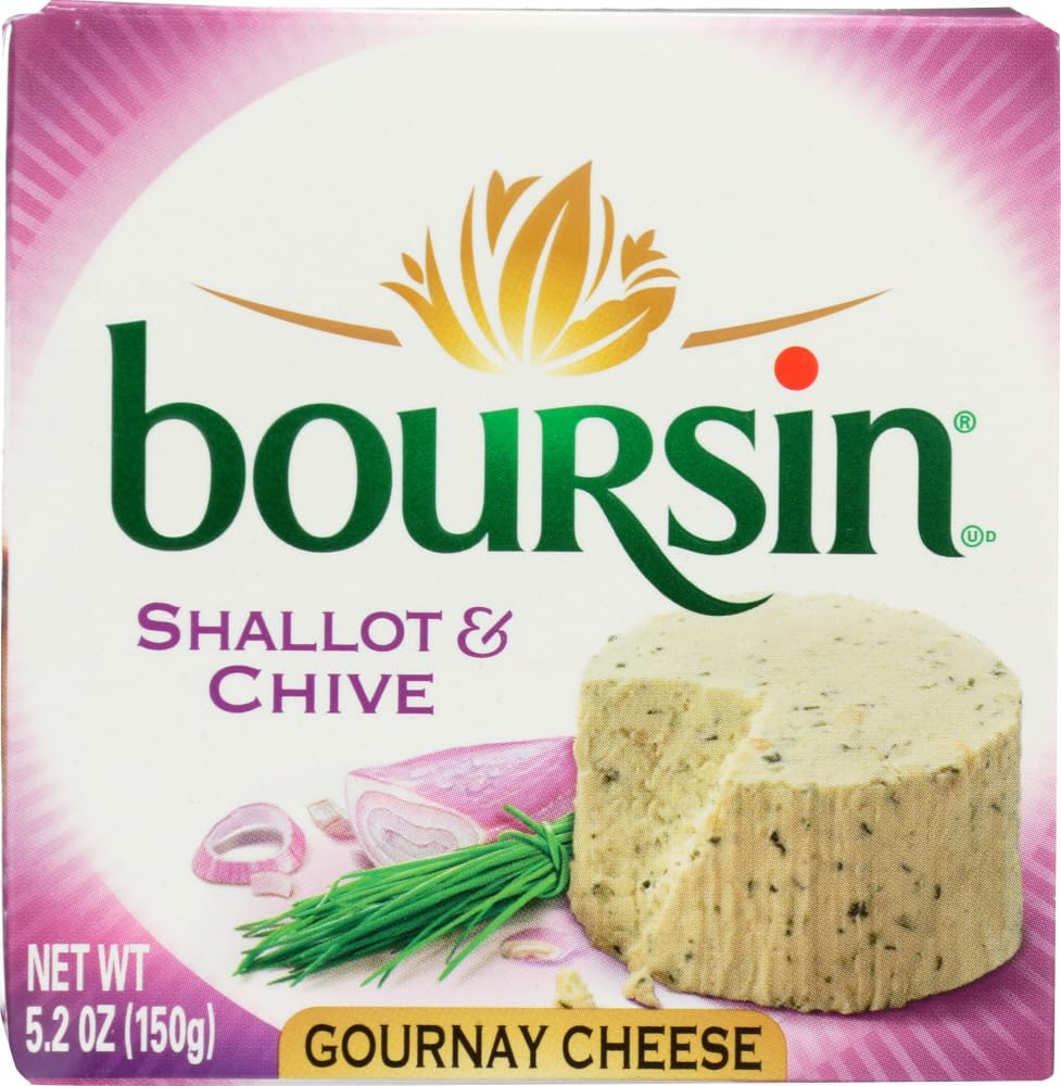 Boursin Shallot and Chive Cheese Spread, 5.2 Ounce -- 6 per case.
