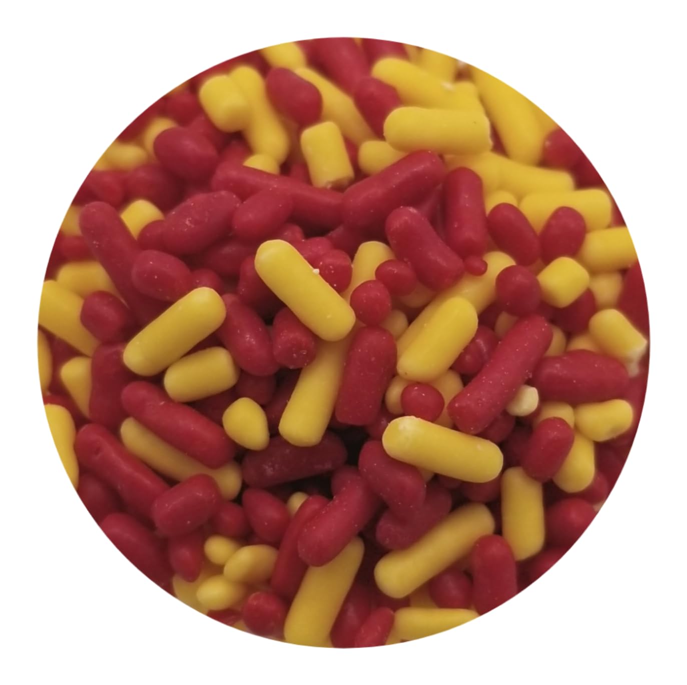 NCS Red and Yellow Edible Jimmies Sprinkles, 8 ounces