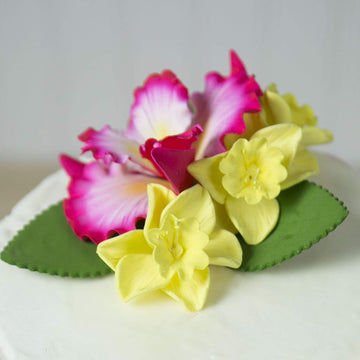 Global Sugar Art Daffodil Sugar Cake Flowers, Yellow, 6 Count By Chef Alan Tetreault
