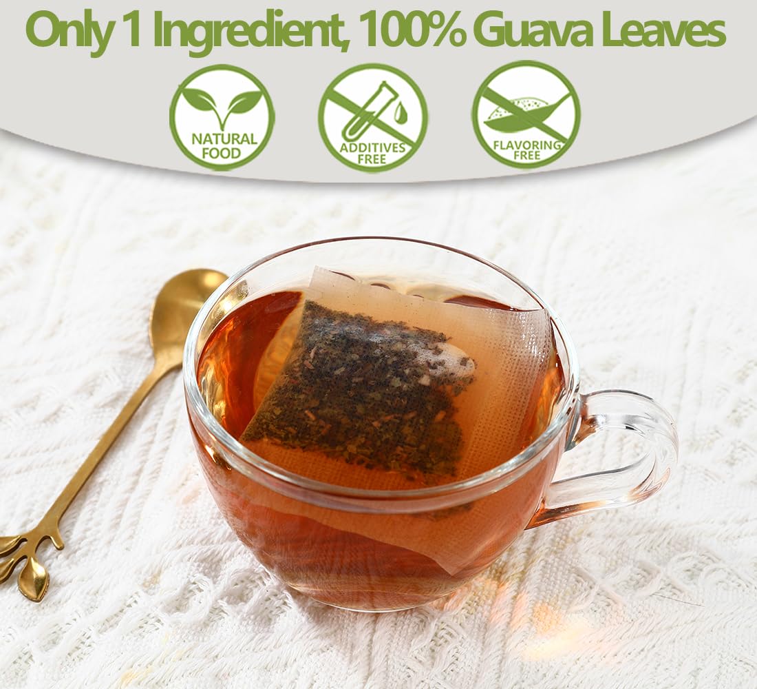 ULTHMOK Premium Guava Leaf Tea Bags - 100% Natural, Caffeine-Free, 100 Count