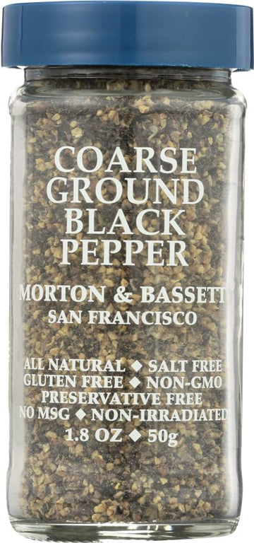 Morton & Bassett Coarse Ground Black Pepper, 1.8-Ounce Jars (Pack of 3)