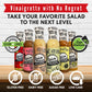 Low Sodium Salad Dressing, 6Pk Six Different Flavors Vegan Salad Dressing Option, Balsamic Vinaigrette Dressing, Avocado Ranch D