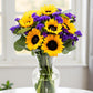 Stargazer Barn - Sunflower Fields Bouquet (Includes Glass Vase) - Fresh Flowers for Delivery - Gift for Anniversary, Birthday, C