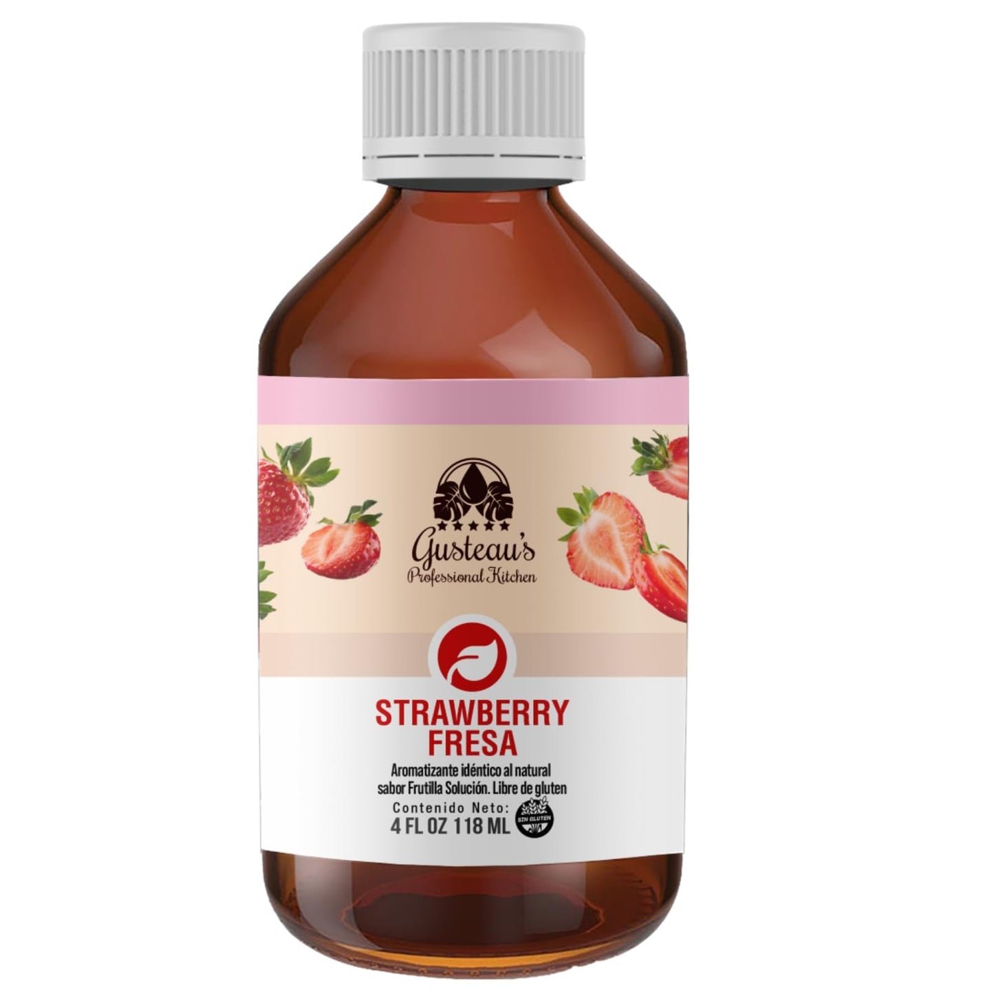 Gusteau's - Strawberry Flavor Bakery Emulsion, 4 fl oz (100ml) (Strawberry)