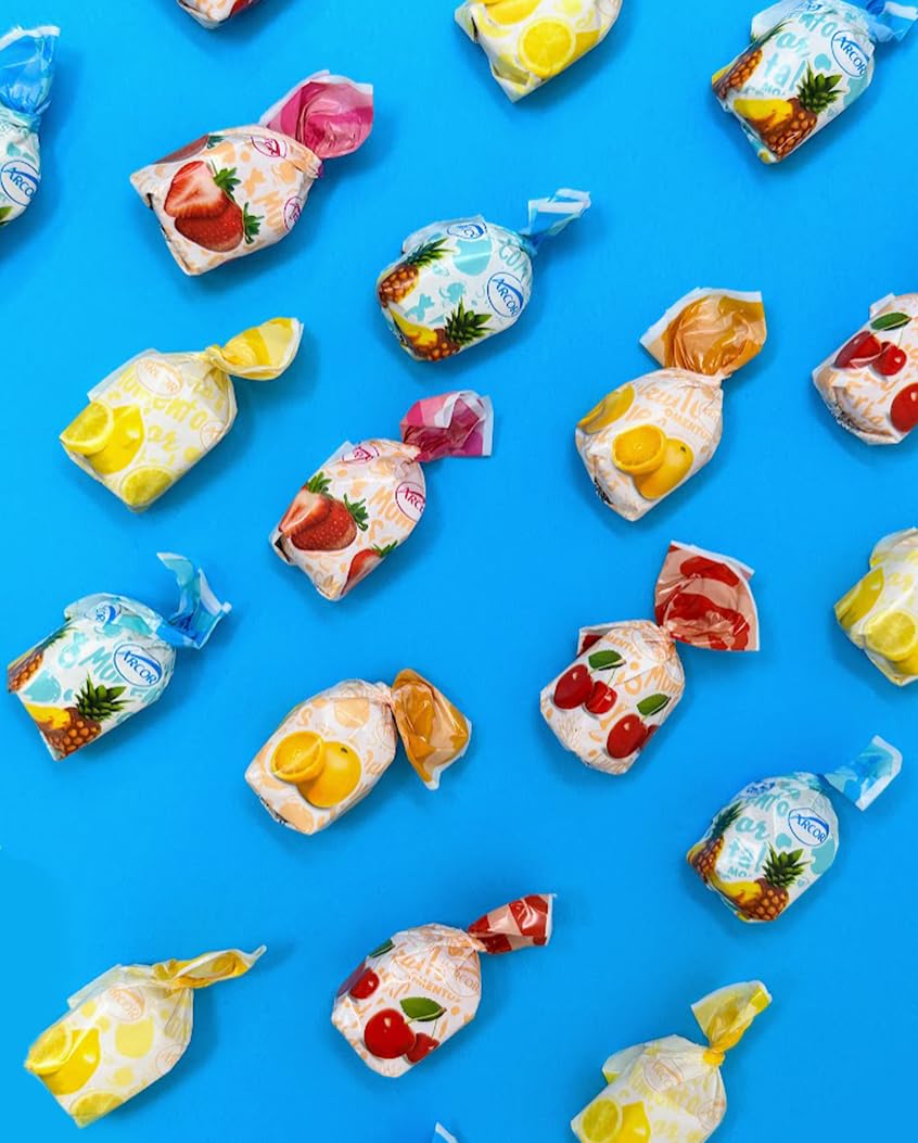 SweetGourmet Hard Candy Assorted Fruit Filled Bon Bon | 5 Pound Bag